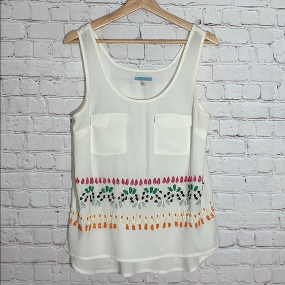LEIFNOTES Anthro beaded embellished blouse‎ - Picture 2 of 9